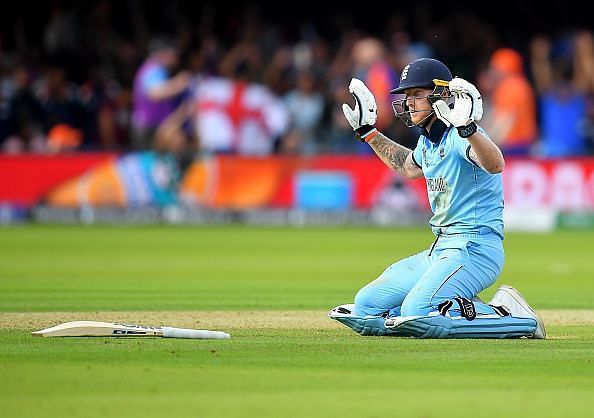 Stokes inadvertently deflected Guptill's throw to the boundary